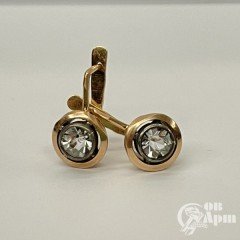 Серьги с ювелирным стеклом